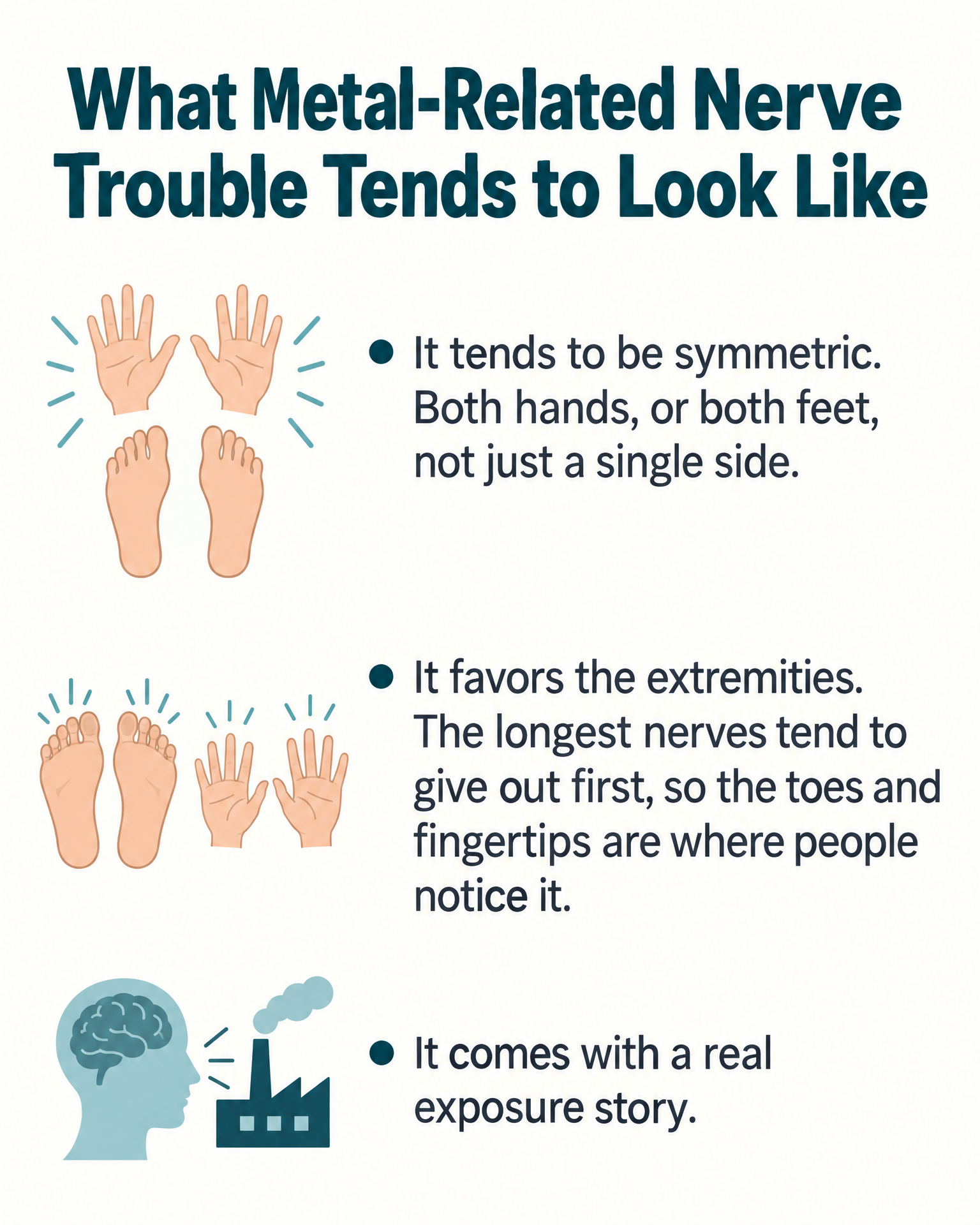 What Metal-Related Nerve Trouble Tends to Look Like