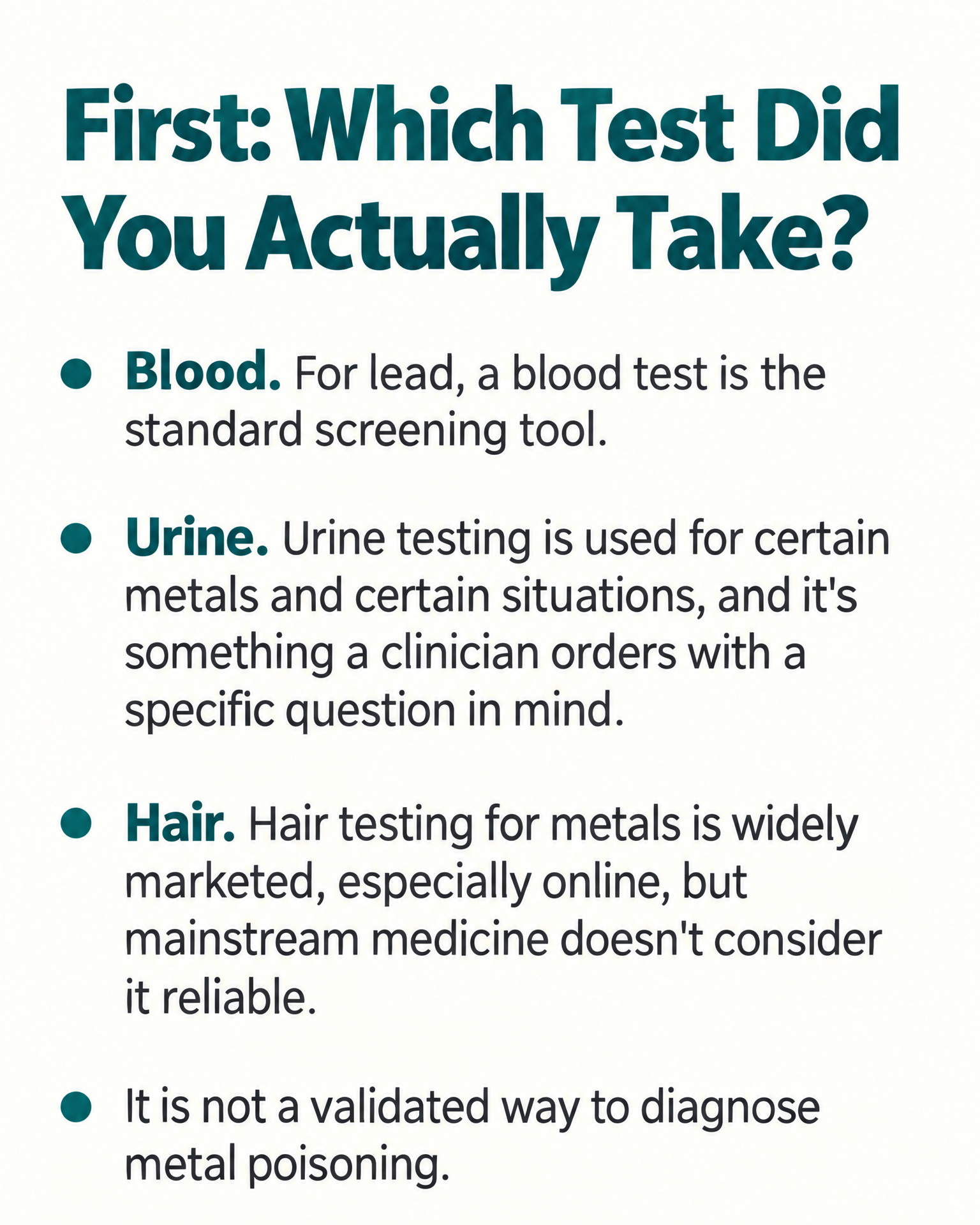 First: Which Test Did You Actually Take?