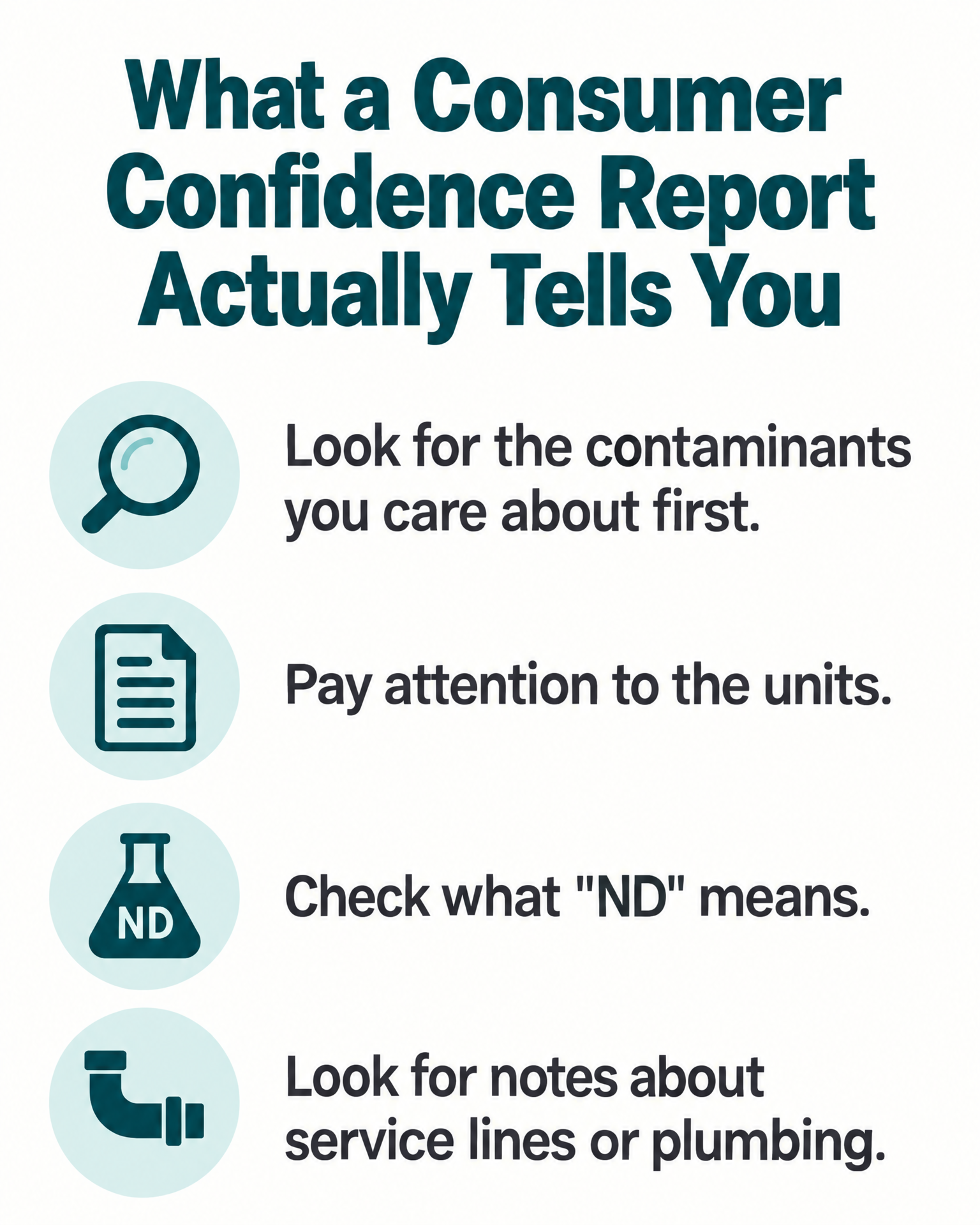 What a Consumer Confidence Report Actually Tells You